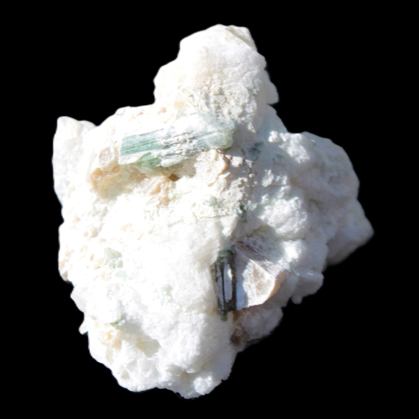 Green Tourmaline, Lepidolite Double-Terminated Quartz in Mica -Feldspar matrix cluster 47.7g Rocks and Things Store
