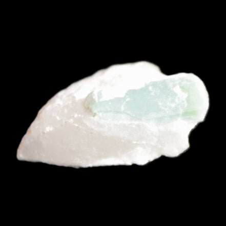 Green Tourmaline crystal on Quartz with Feldspar 5.2g in sunlight - Rocks and Things Store