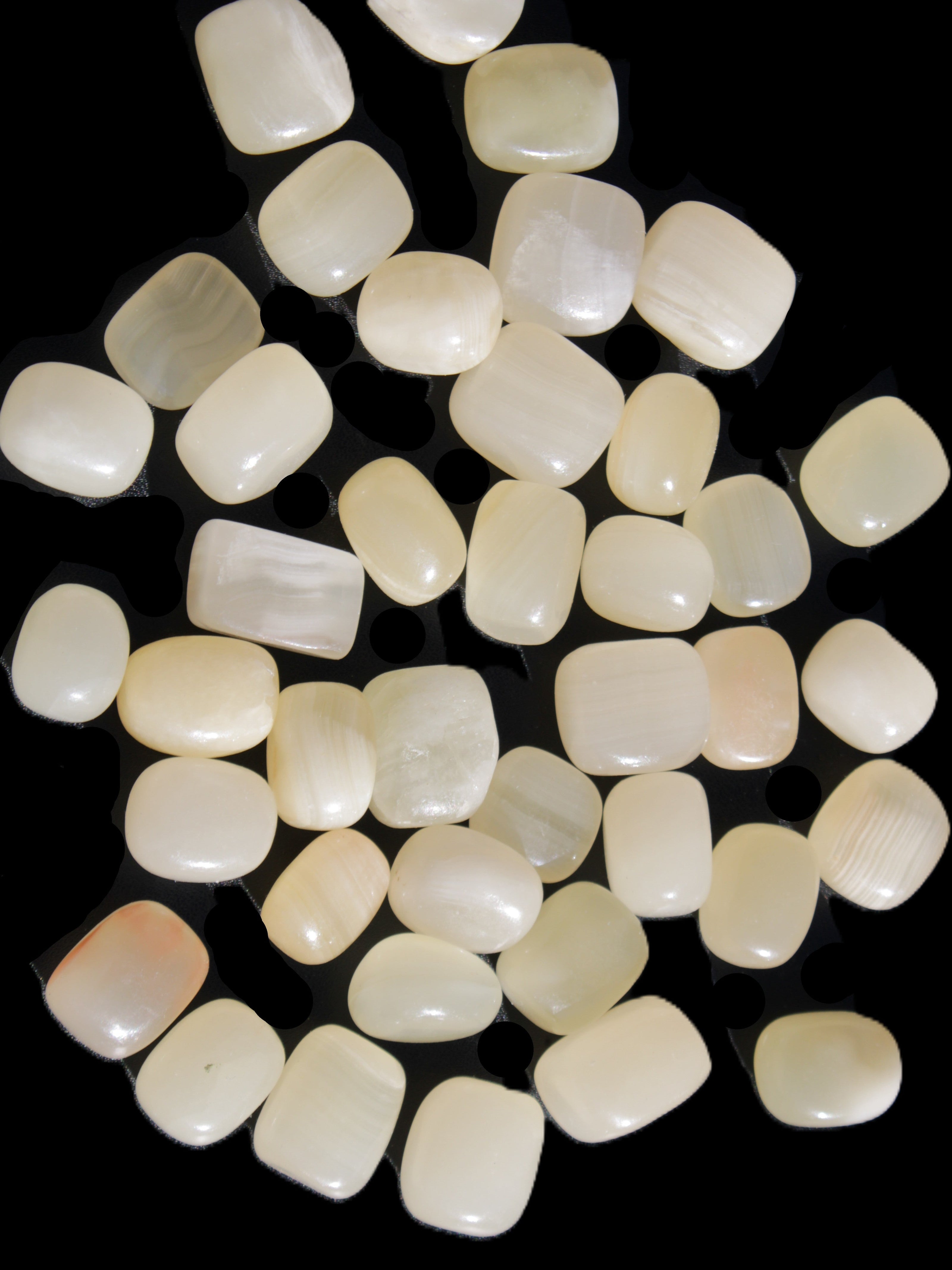 Lemon Topaz Calcite 40 tumbled stones 250g Wholesale Rocks and Things Store