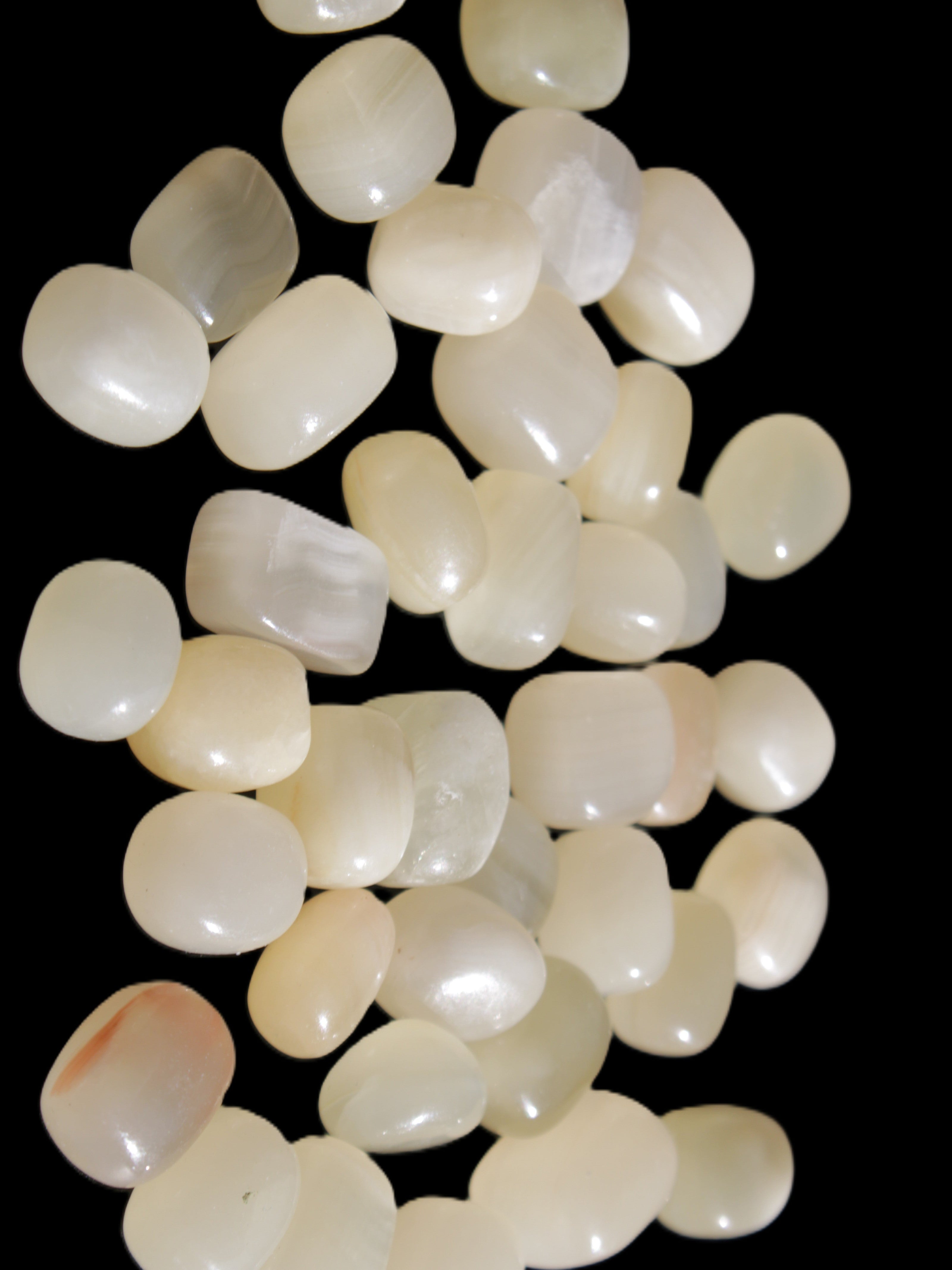 Lemon Topaz Calcite 40 tumbled stones 250g Wholesale Rocks and Things Store