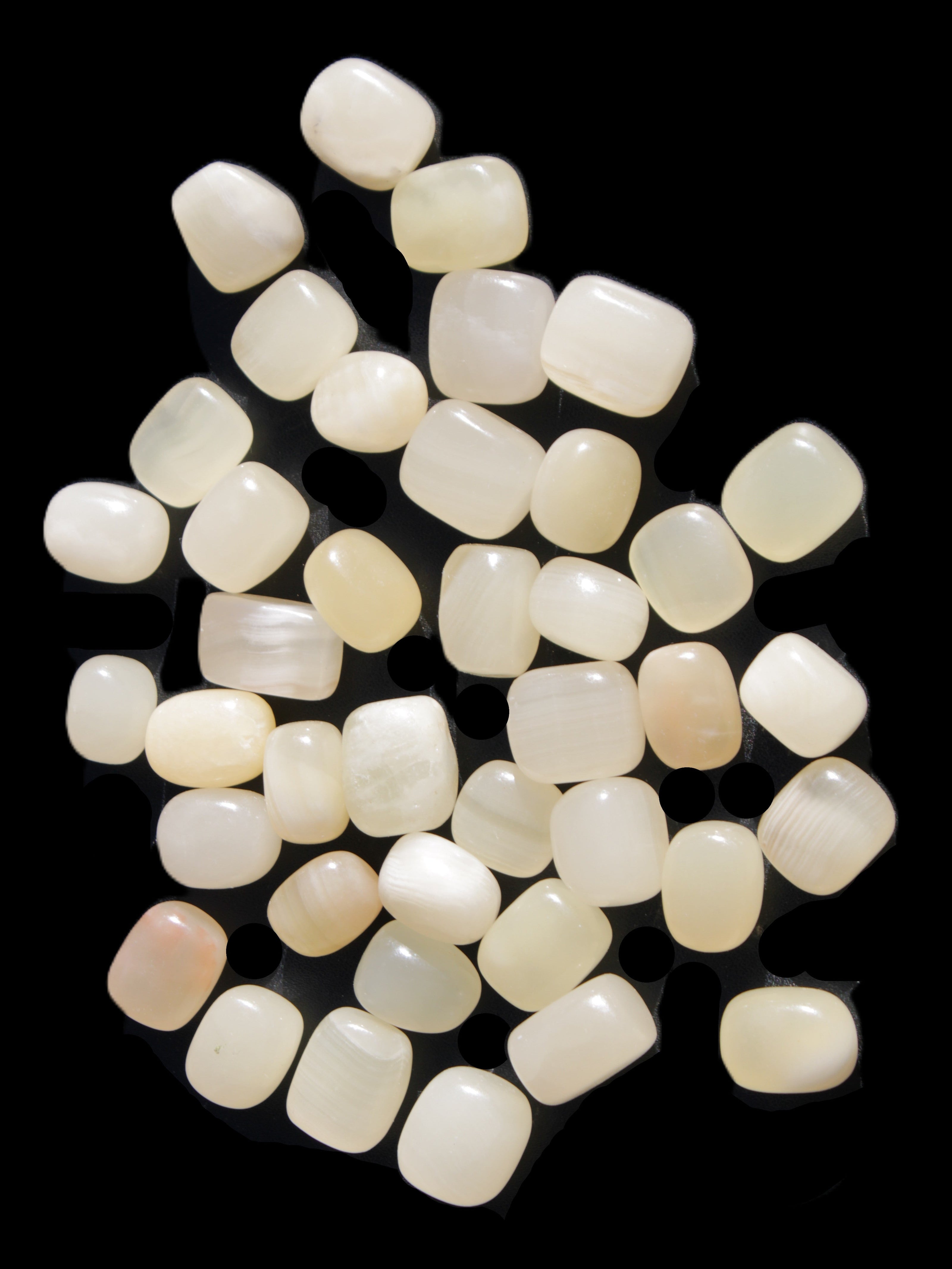 Lemon Topaz Calcite 40 tumbled stones 250g Wholesale Rocks and Things Store