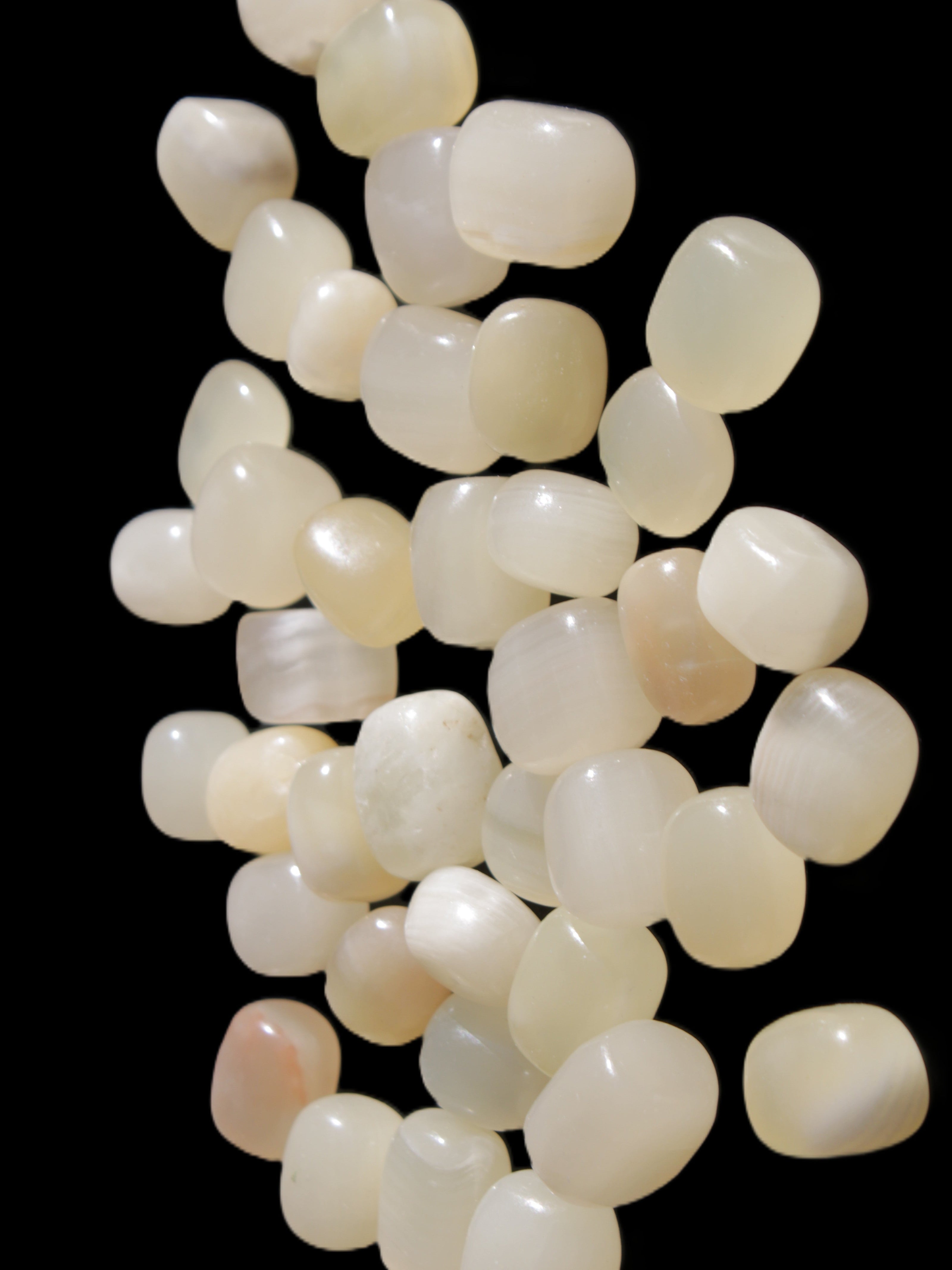 Lemon Topaz Calcite 40 tumbled stones 250g Wholesale Rocks and Things Store