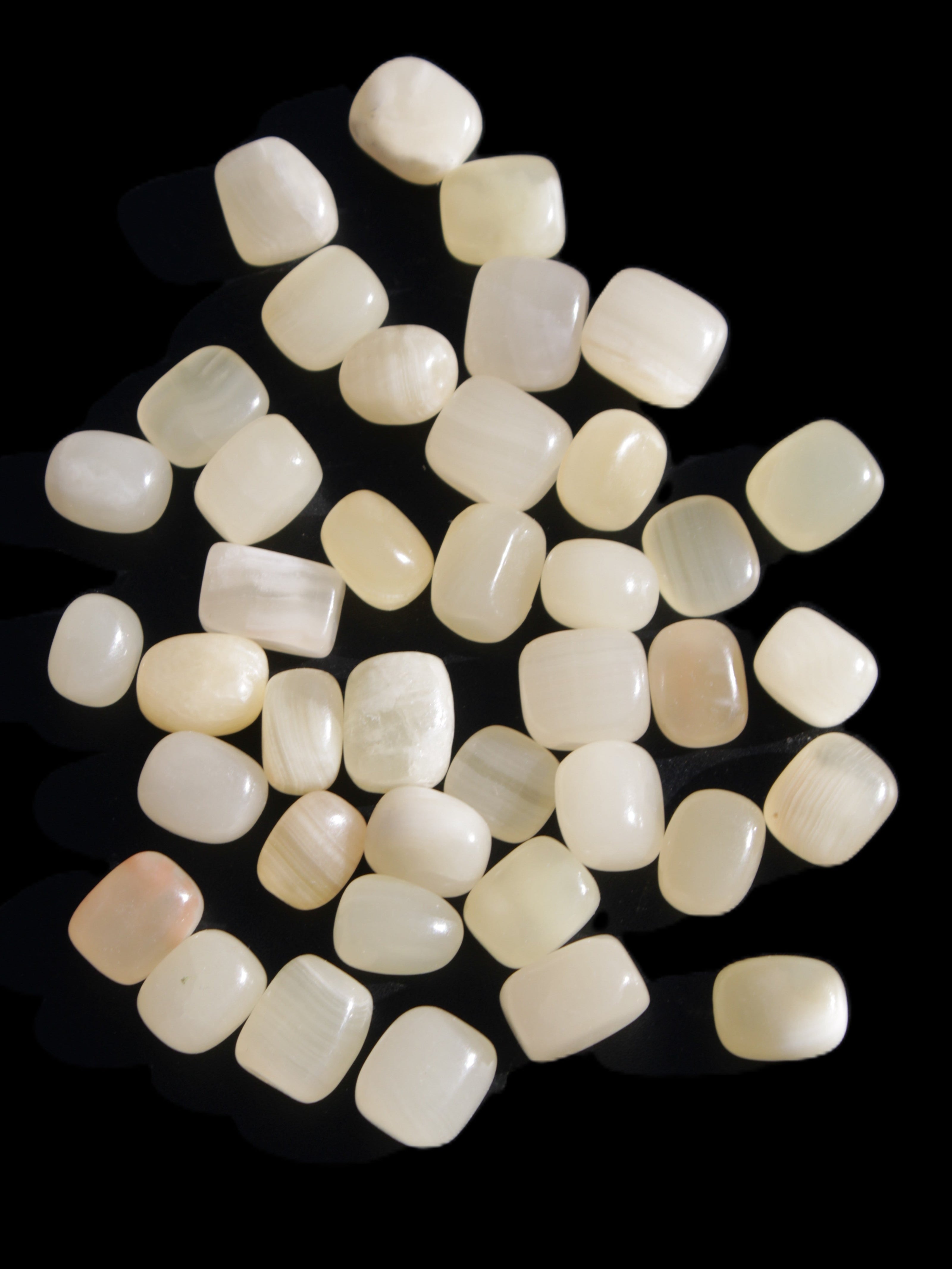 Lemon Topaz Calcite 40 tumbled stones 250g Wholesale Rocks and Things Store