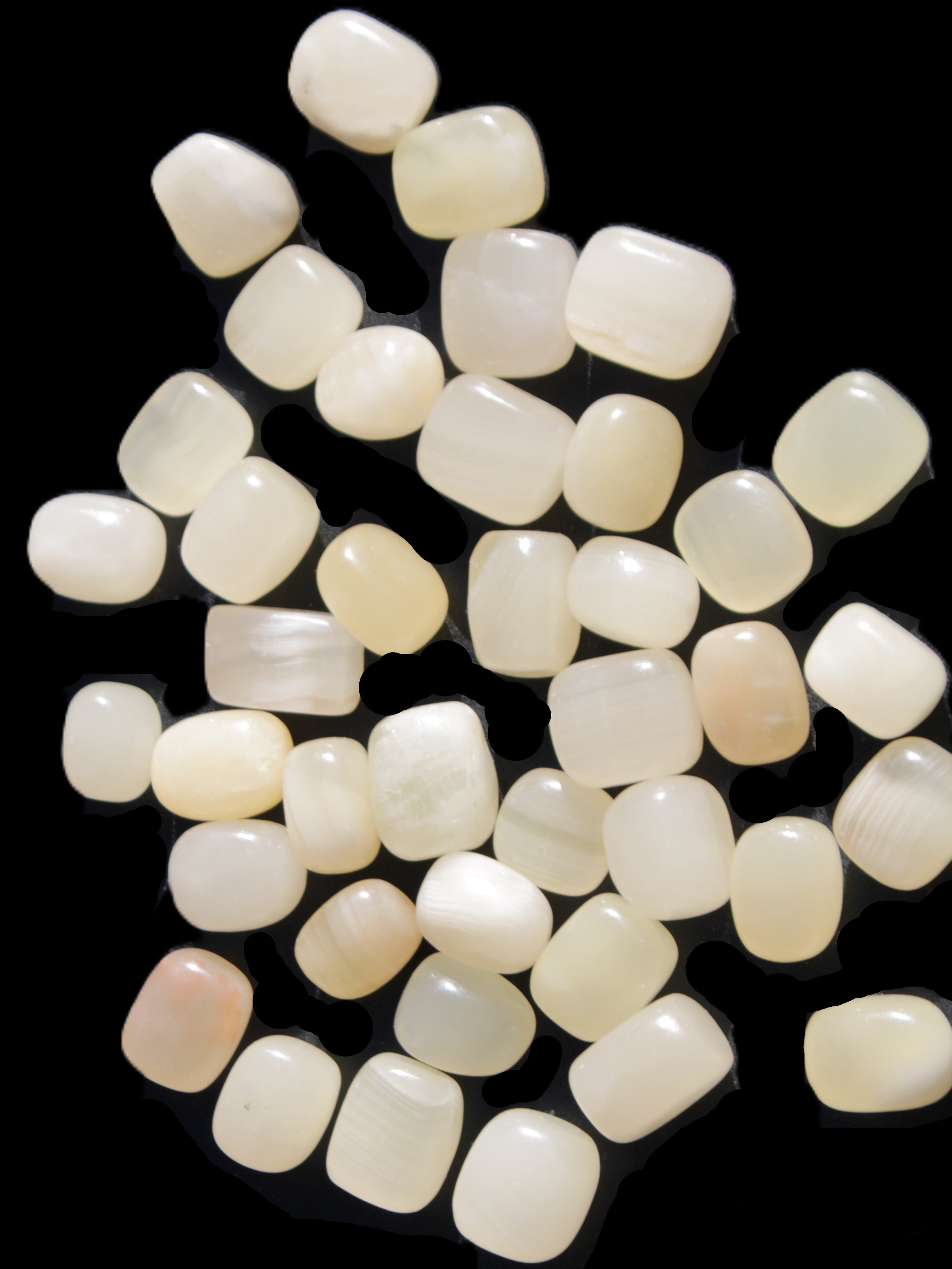 Lemon Topaz Calcite 40 tumbled stones 250g Wholesale Rocks and Things Store