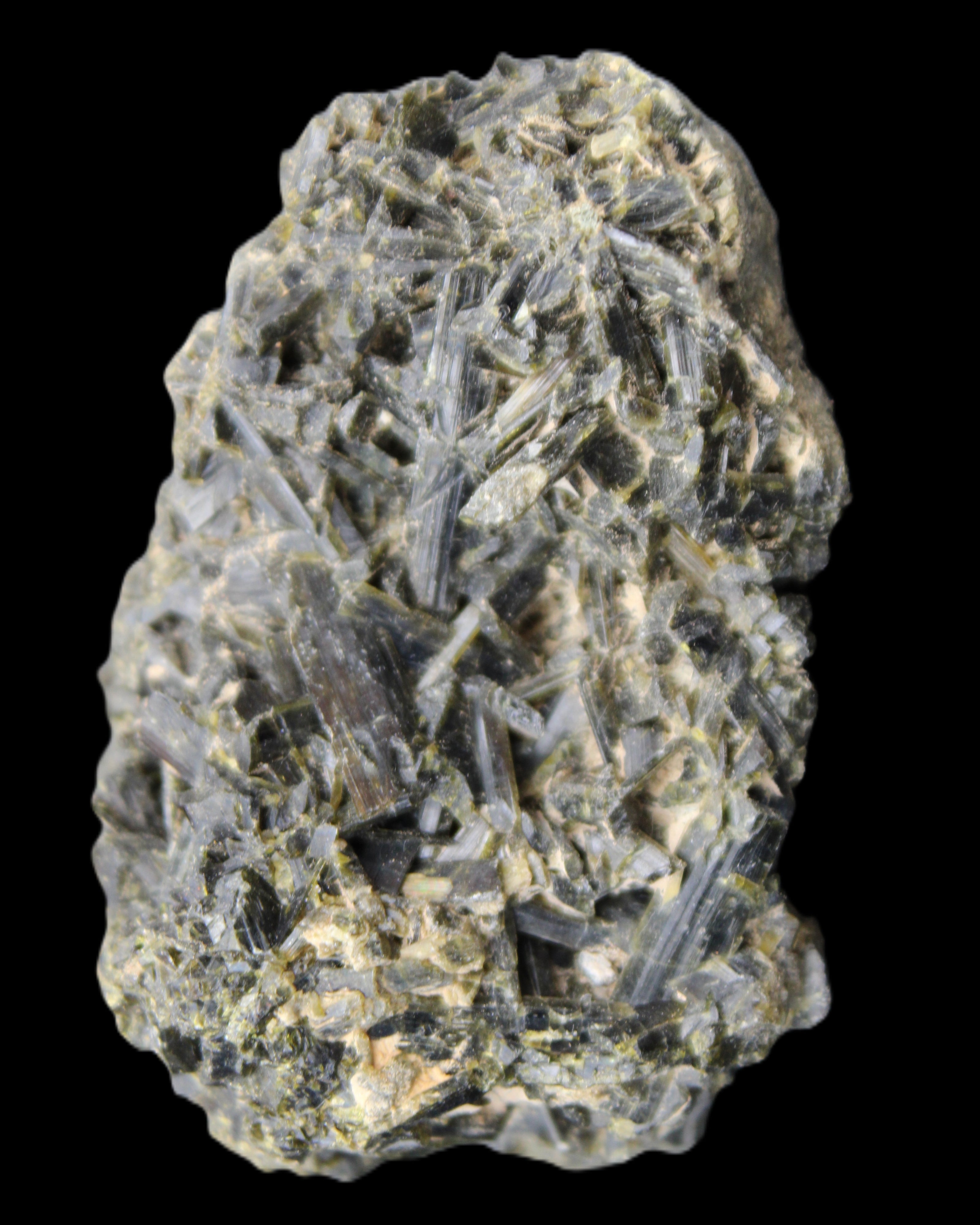 Epidote cluster specimen 80*50*42mm 181g in sunlight - Rocks and Things Store
