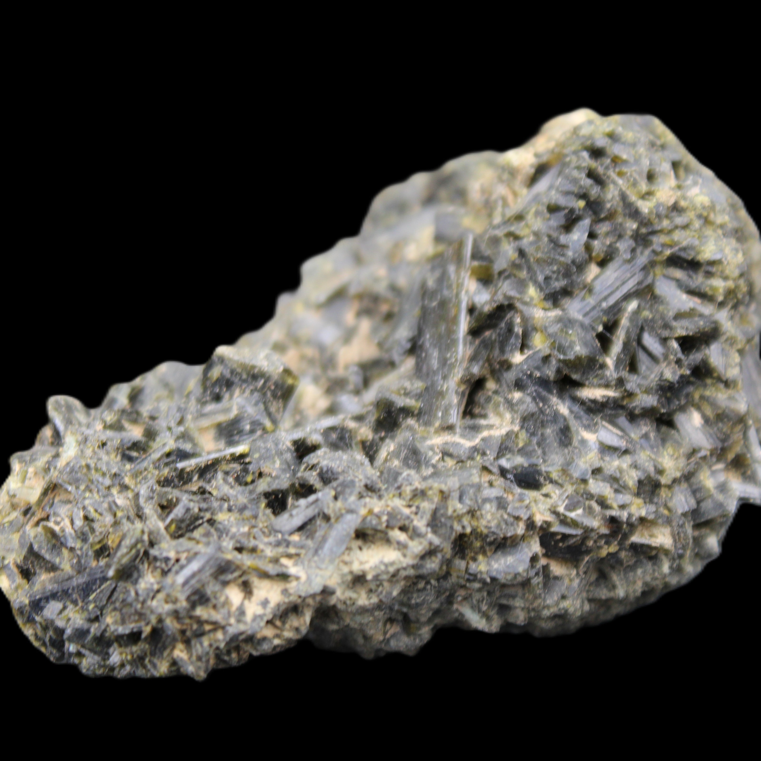 Epidote cluster specimen 80*50*42mm 181g in sunlight - Rocks and Things Store