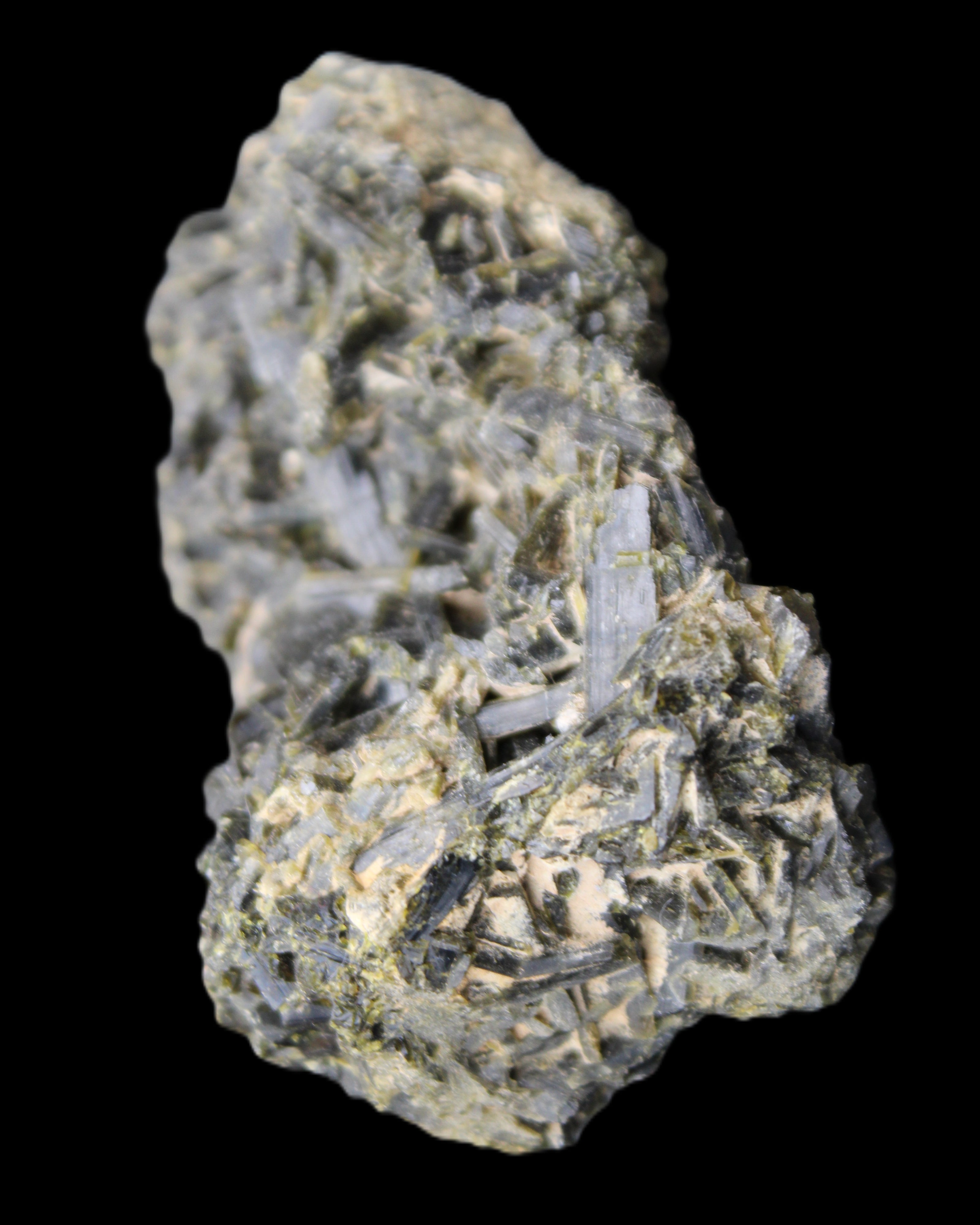 Epidote cluster specimen 80*50*42mm 181g in sunlight - Rocks and Things Store