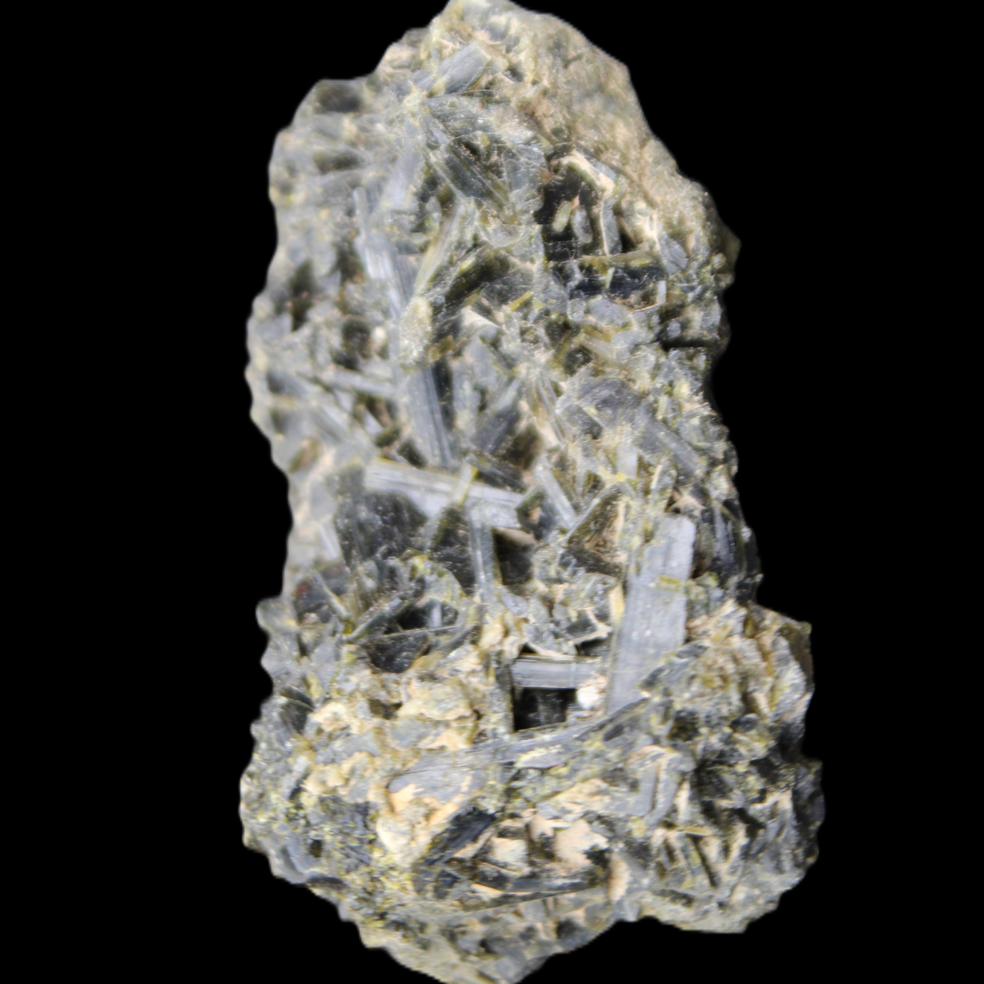 Epidote cluster specimen 80*50*42mm 181g in sunlight - Rocks and Things Store