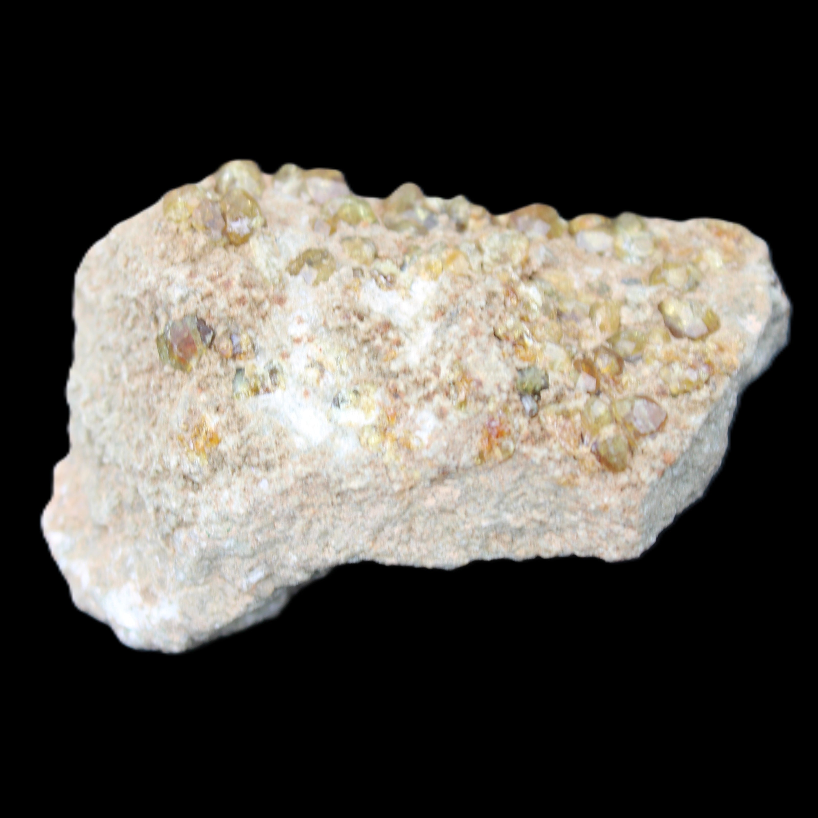 Peridot on matrix 37*34*27mm 48g in sunlight - Rocks and Things Store