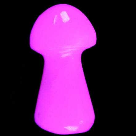 Mangano Calcite mushroom 25-32mmm 8-15g in UV light - Rocks and Things Store