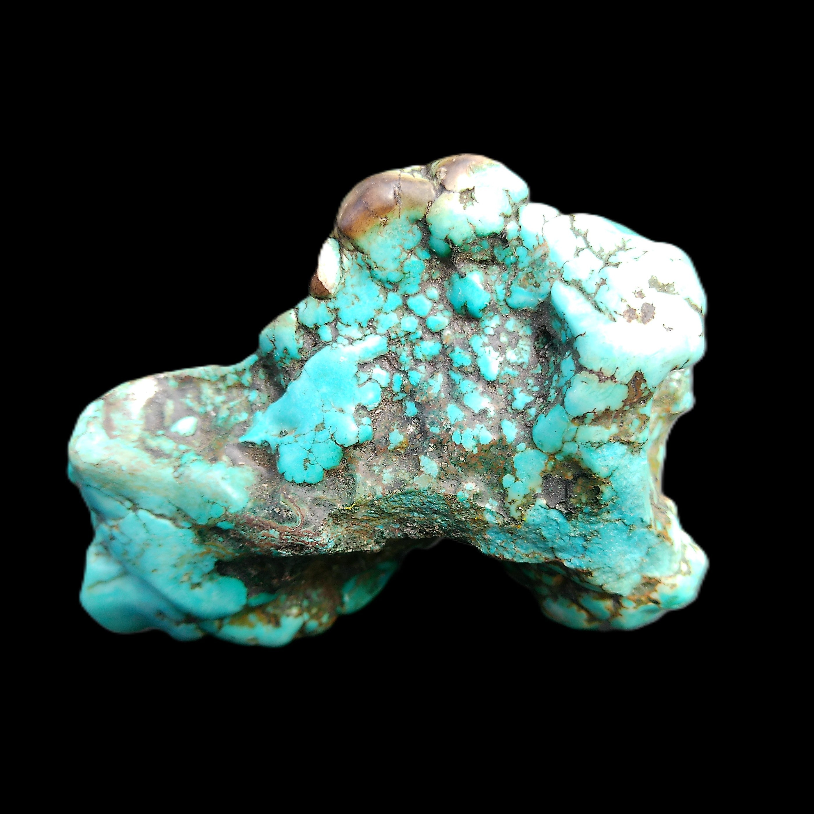 Persian Turquoise 75*55mm 134.5g in sunlight - Rocks and Things Store