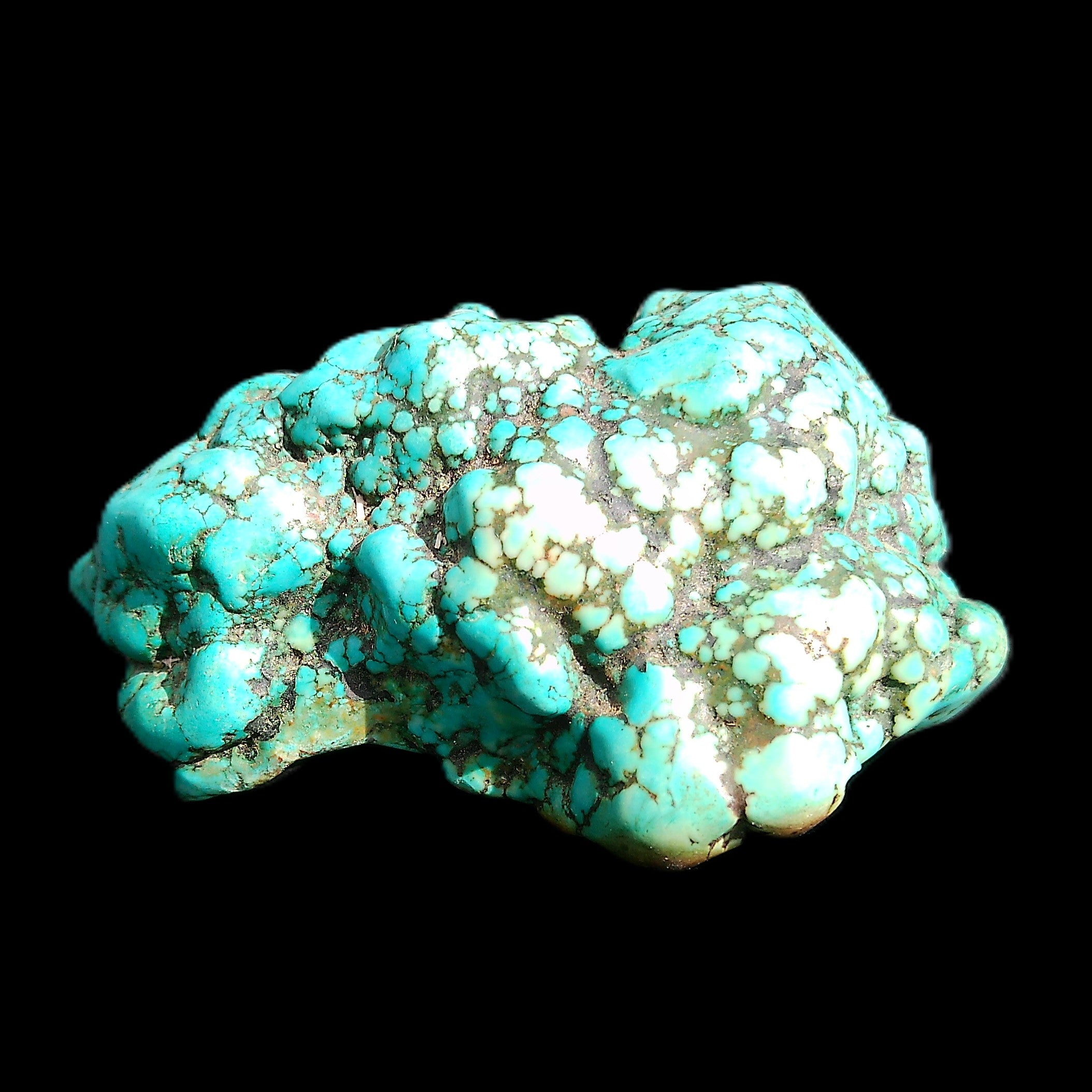 Persian Turquoise 75*55mm 134.5g in sunlight - Rocks and Things Store
