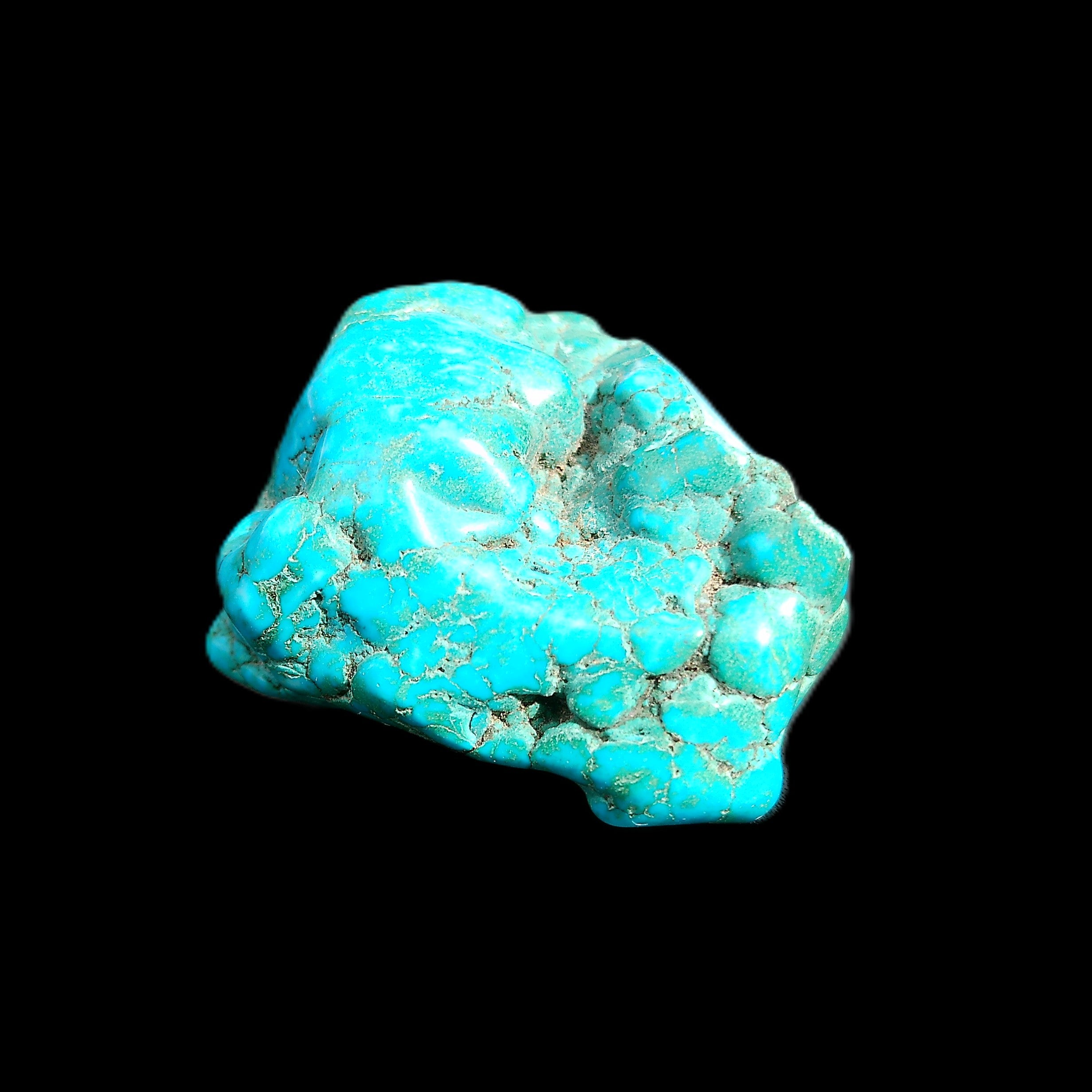 Persian Turquoise 39*35mm 57.8g in sunlight - Rocks and Things Store