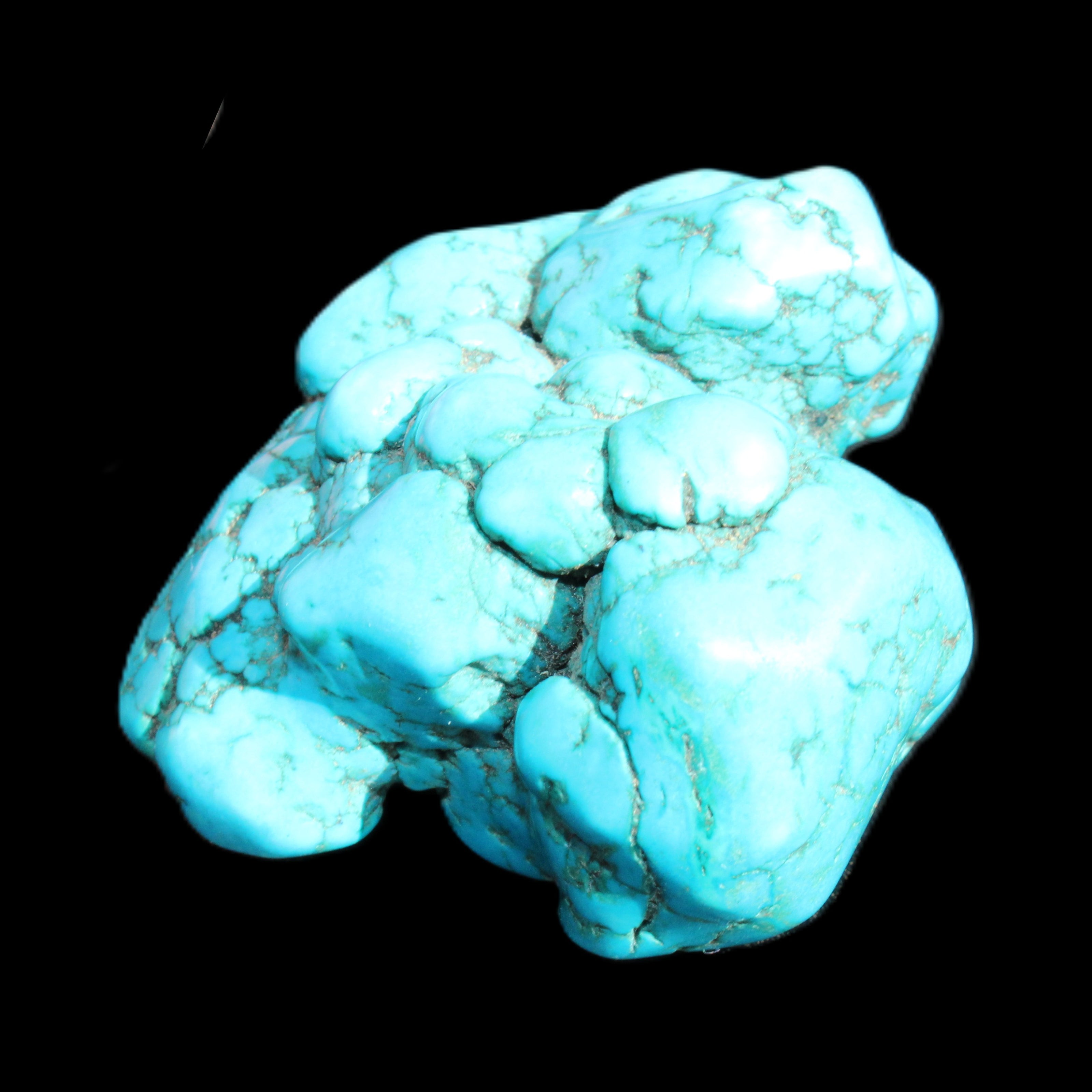 Persian Turquoise 45*44mm 80.0g in sunlight - Rocks and Things Store