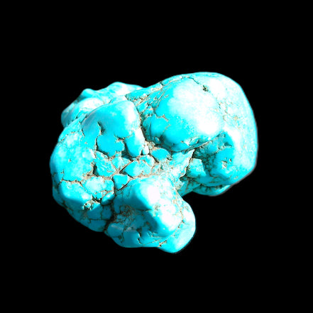 Persian Turquoise 45*44mm 80.0g in sunlight - Rocks and Things Store