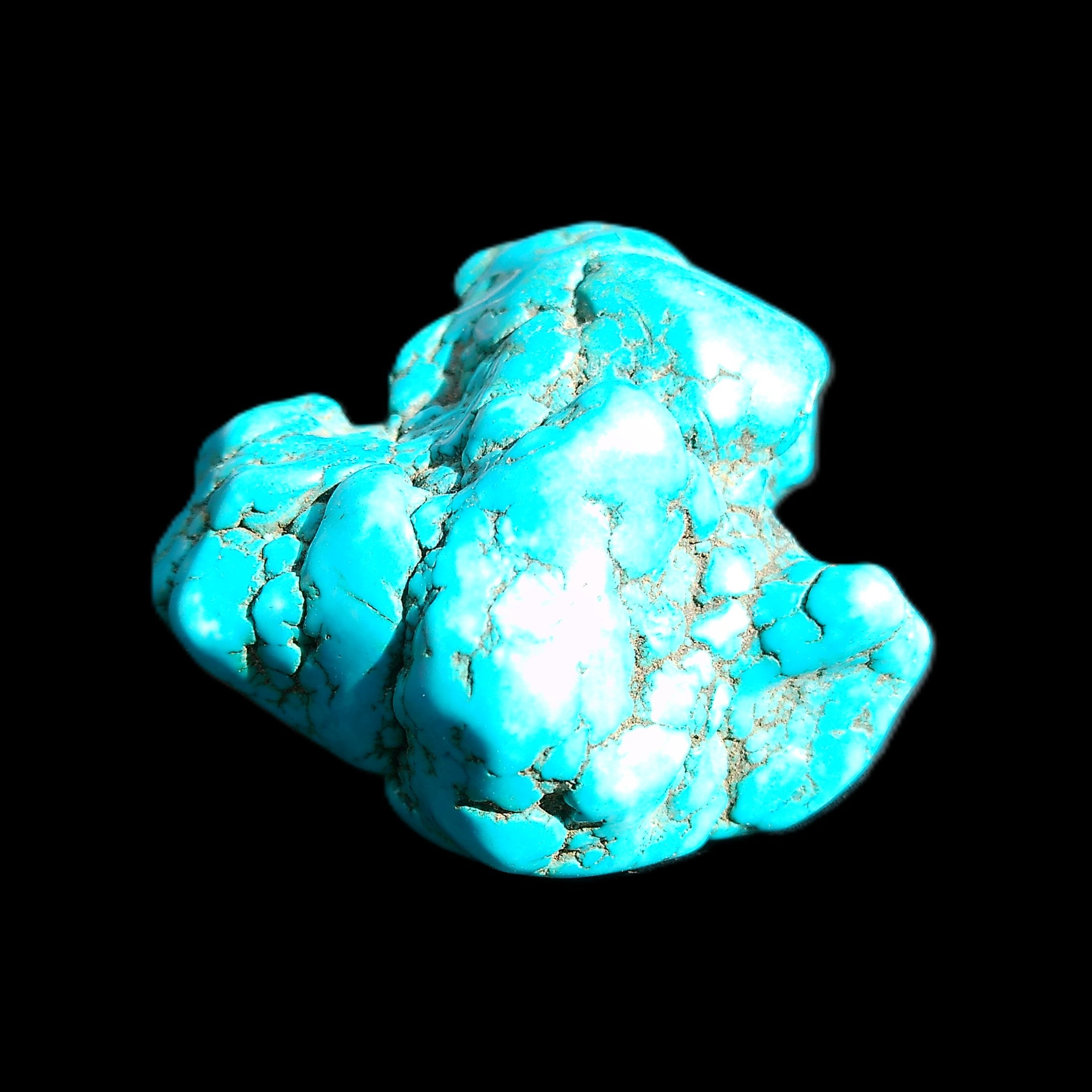 Persian Turquoise 45*44mm 80.0g in sunlight - Rocks and Things Store