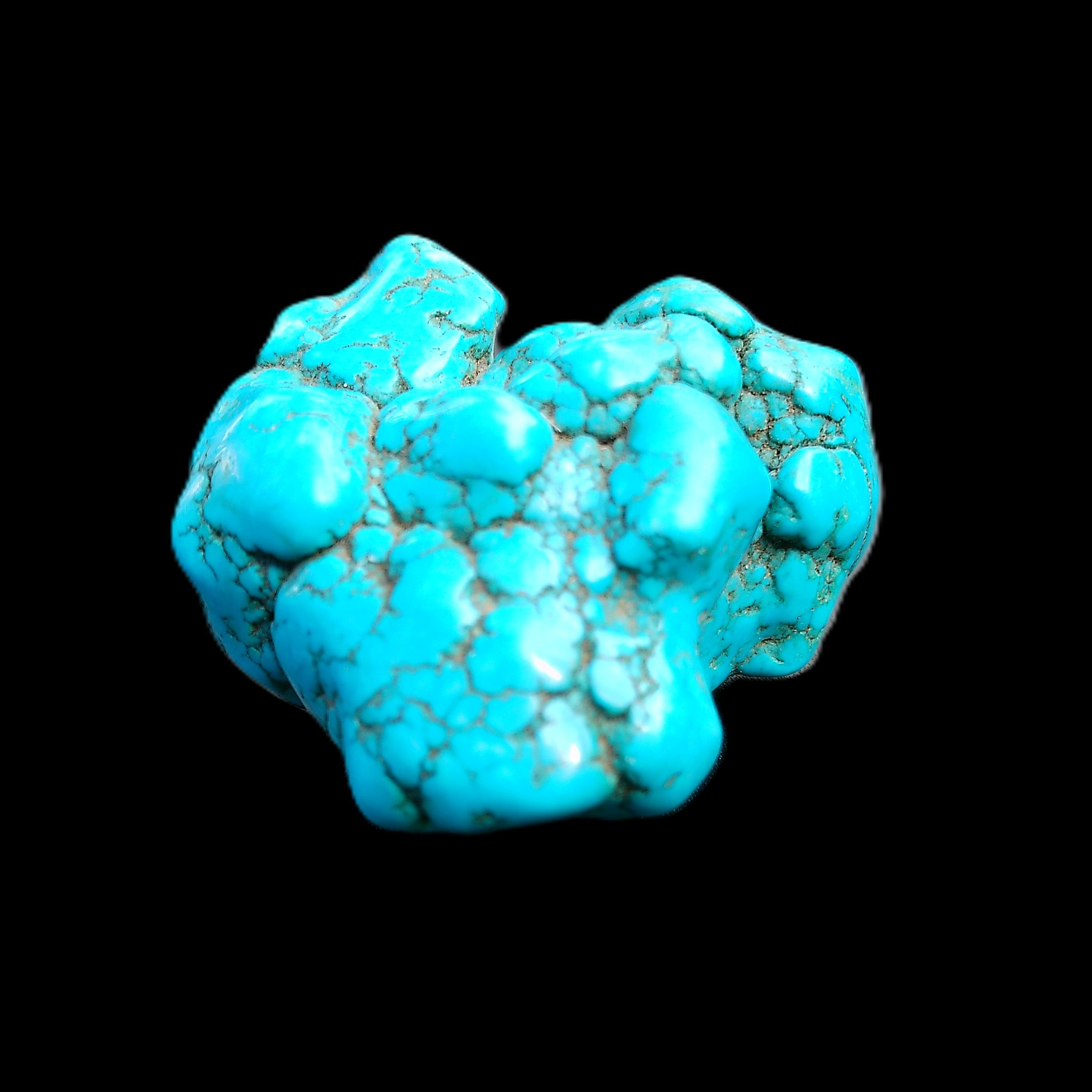 Persian Turquoise 45*44mm 80.0g in sunlight - Rocks and Things Store