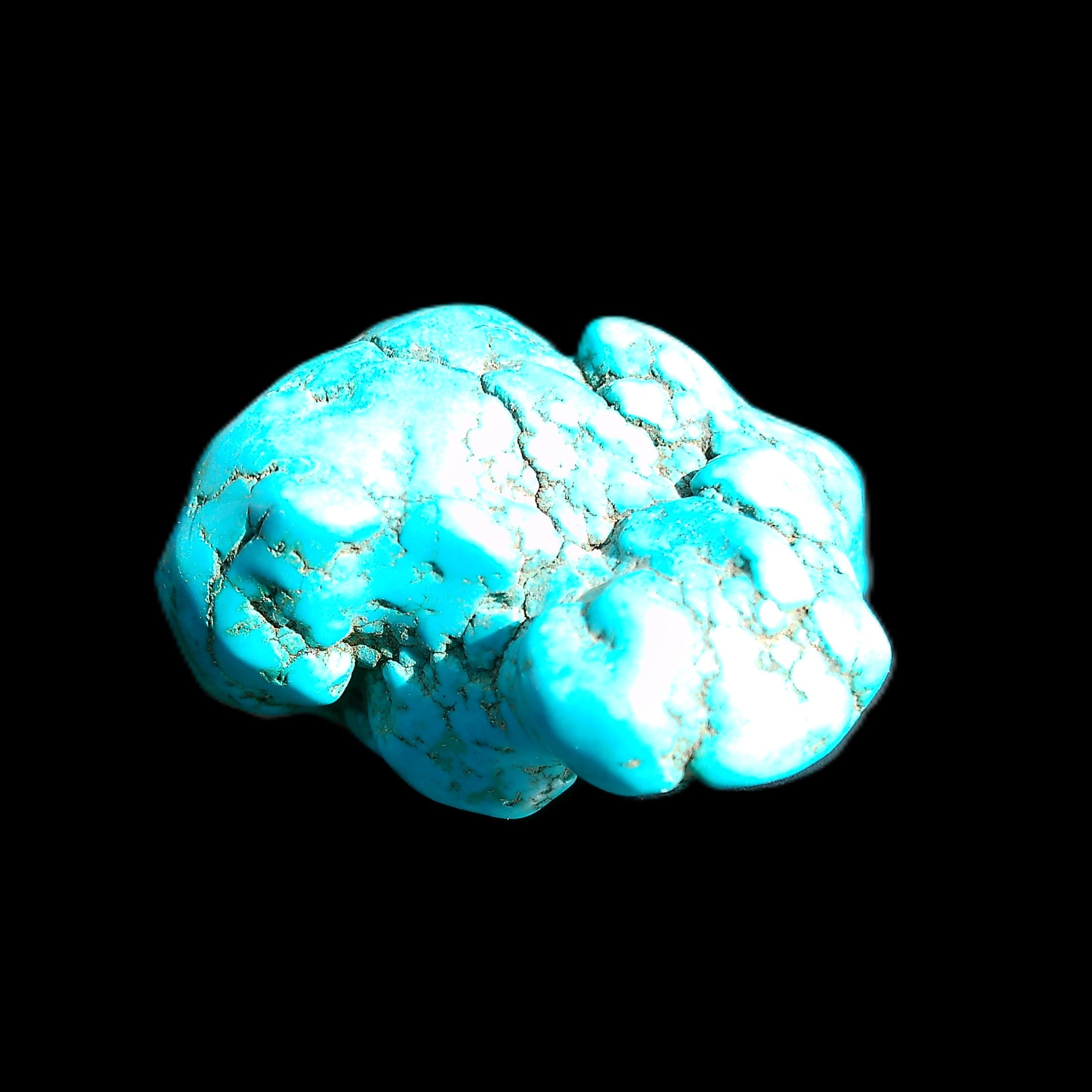 Persian Turquoise 45*44mm 80.0g in sunlight - Rocks and Things Store