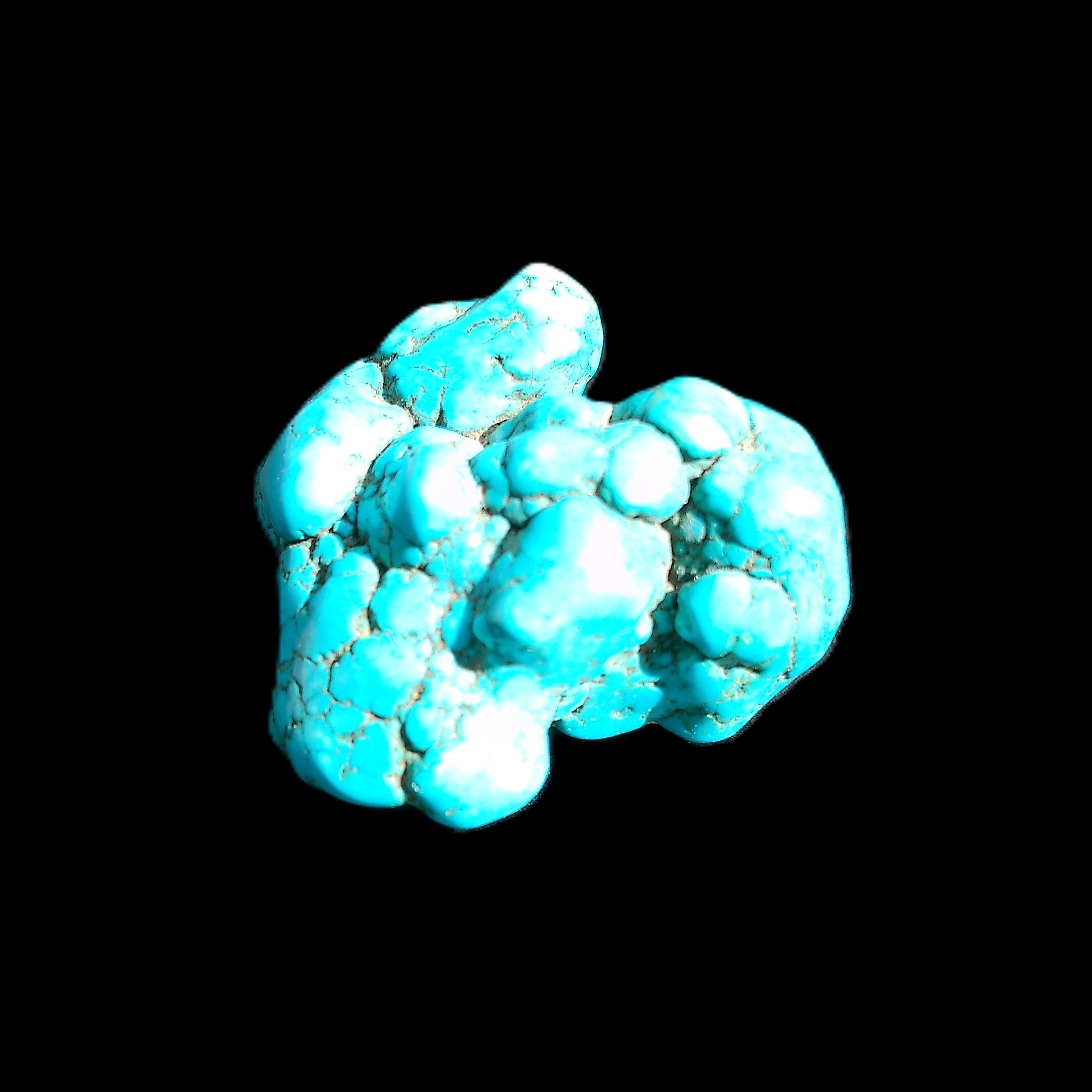 Persian Turquoise 45*44mm 80.0g in sunlight - Rocks and Things Store