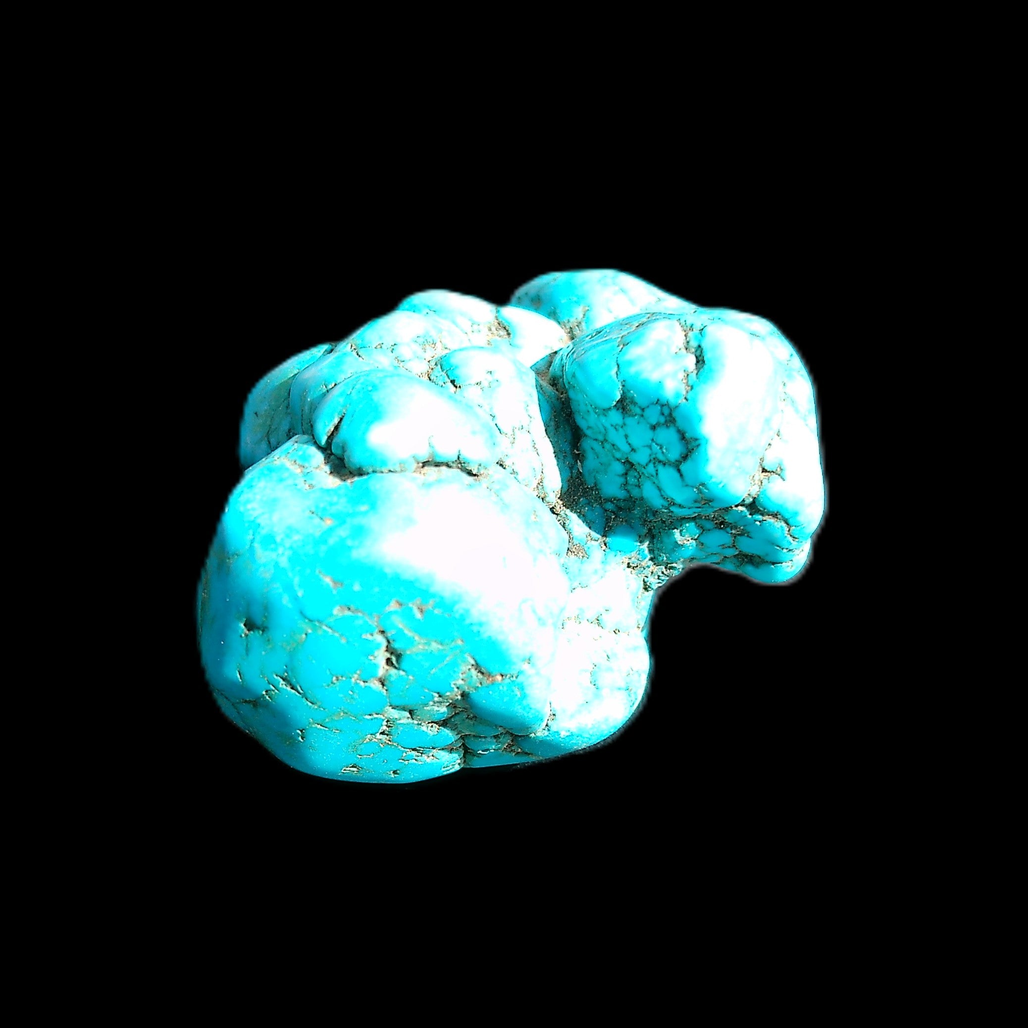 Persian Turquoise 45*44mm 80.0g in sunlight - Rocks and Things Store