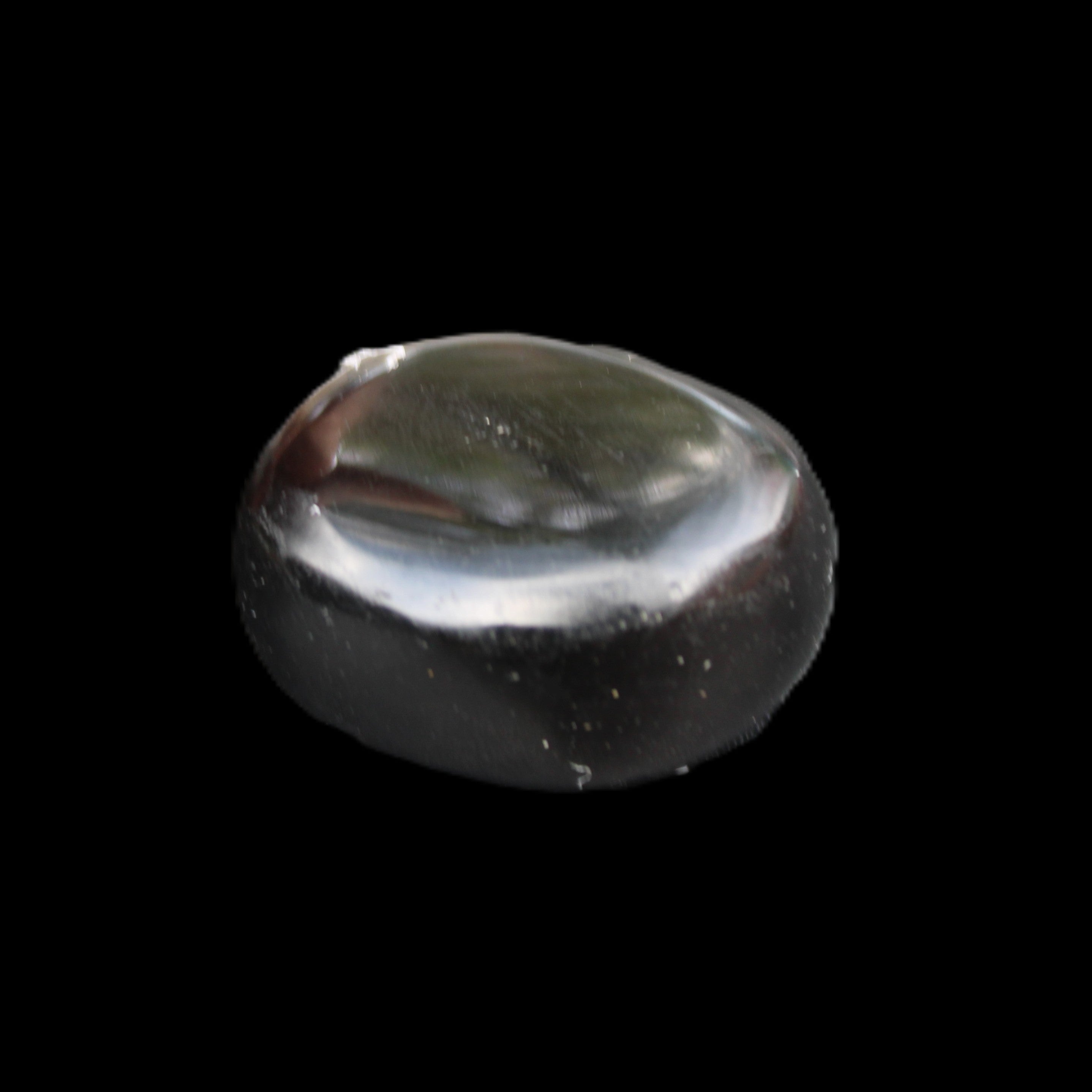 Polished Silver Obsidian stone 25-28mm 7-8g in sunshine - Rocks and Things Store