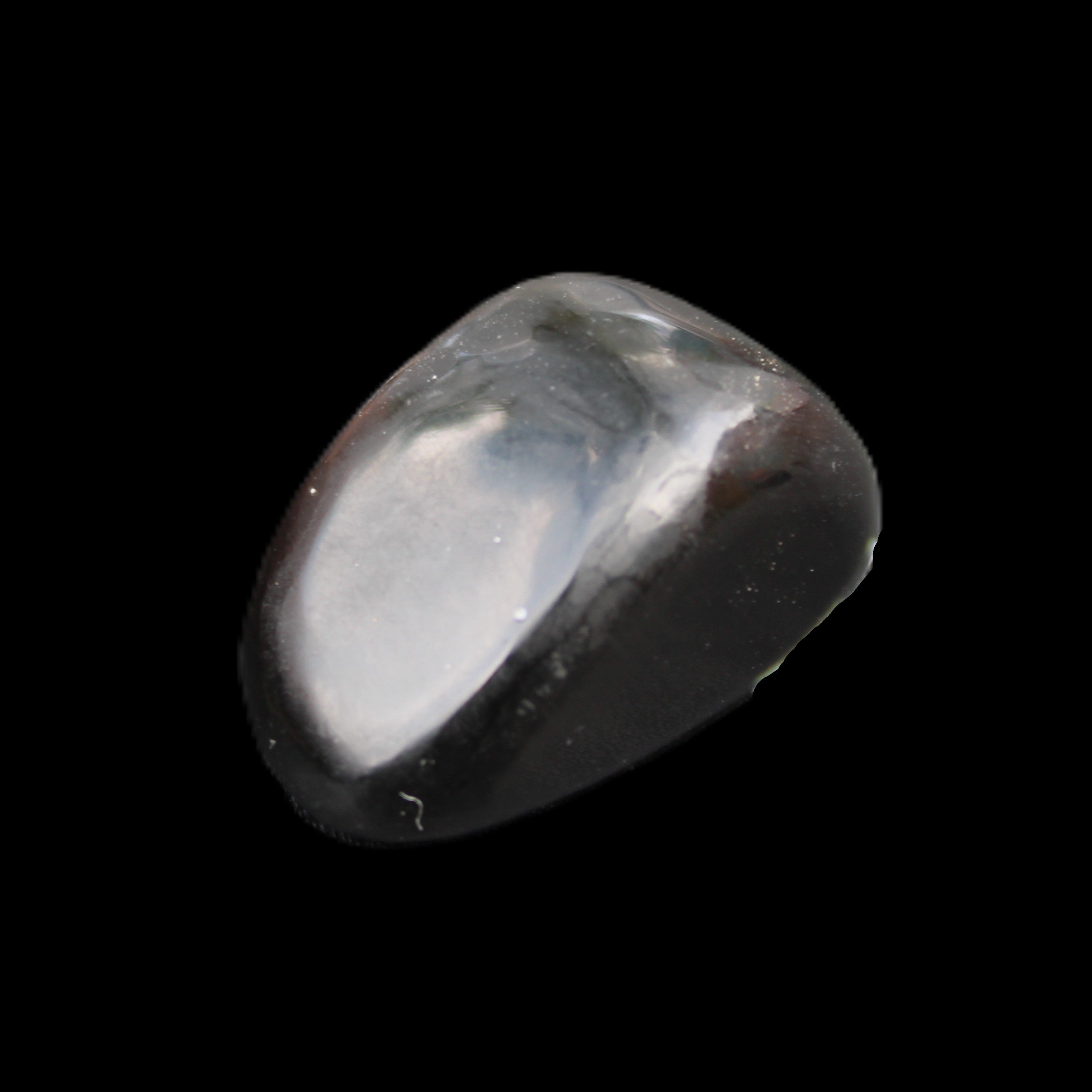 Polished Silver Obsidian stone 25-28mm 7-8g in sunshine - Rocks and Things Store