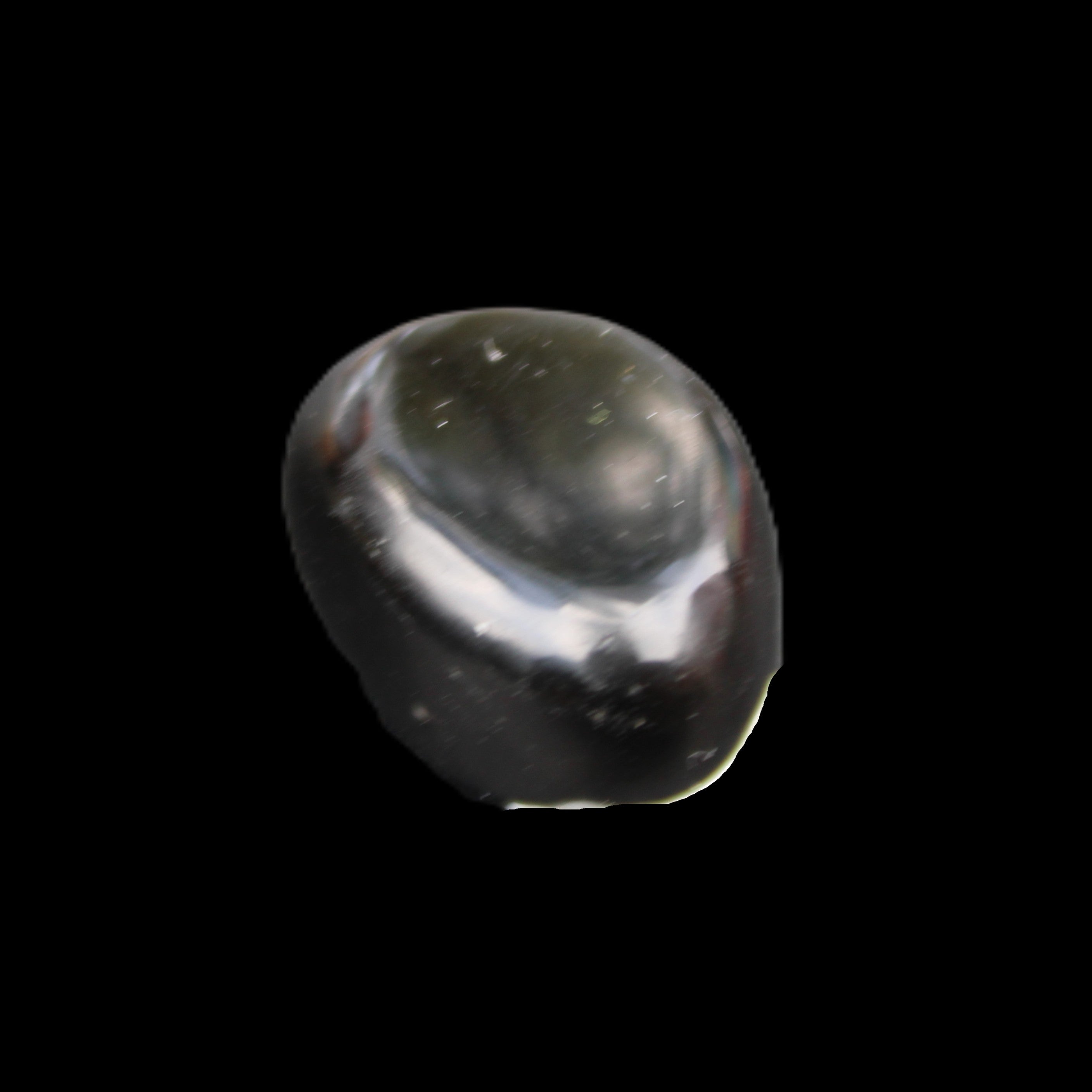 Polished Silver Obsidian stone 25-28mm 7-8g in sunshine - Rocks and Things Store