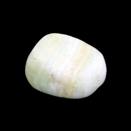 Pistachio Calcite tumbled stone 14-24g in sunlight - Rocks and Things Store