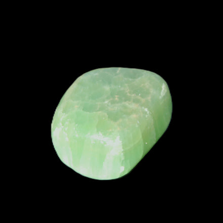 Green Aragonite tumbled stone 23*21*15mm 18g in sunlight - Rocks and Things Store