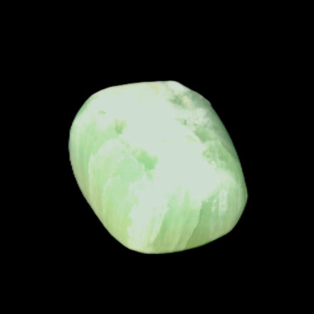 Green Aragonite tumbled stone 23*21*15mm 18g in sunlight - Rocks and Things Store