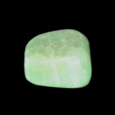 Green Aragonite tumbled stone 23*21*15mm 18g in sunlight - Rocks and Things Store