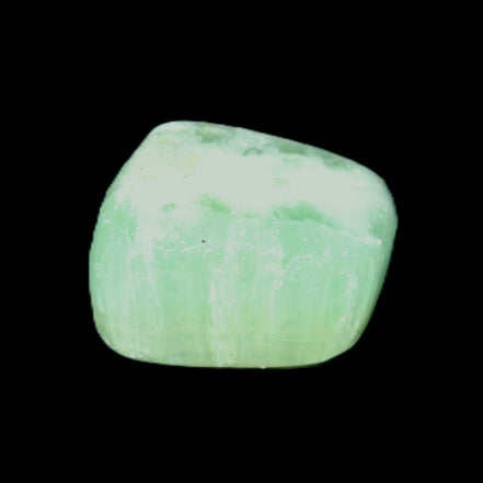Green Aragonite tumbled stone 23*21*15mm 18g in sunlight - Rocks and Things Store
