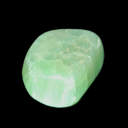 Green Aragonite tumbled stone 23*21*15mm 18g in sunlight - Rocks and Things Store