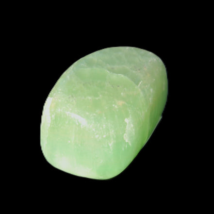 Green Aragonite tumbled stone 30mm 25-27g in sunlight - Rocks and Things Store