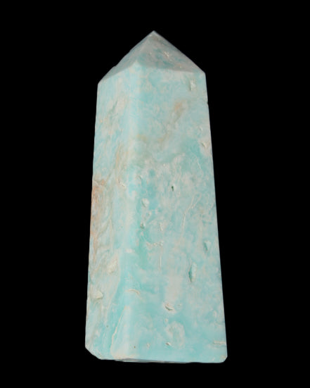 Blue Aragonite obelisk 113*40*30mm 256g in sunlight - Rocks and Things Store