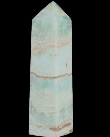 Blue Aragonite obelisk 140*36*34mm 395g in sunlight - Rocks and Things Store