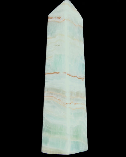 Blue Aragonite obelisk 141*37*31mm 312g in sunlight - Rocks and Things Store