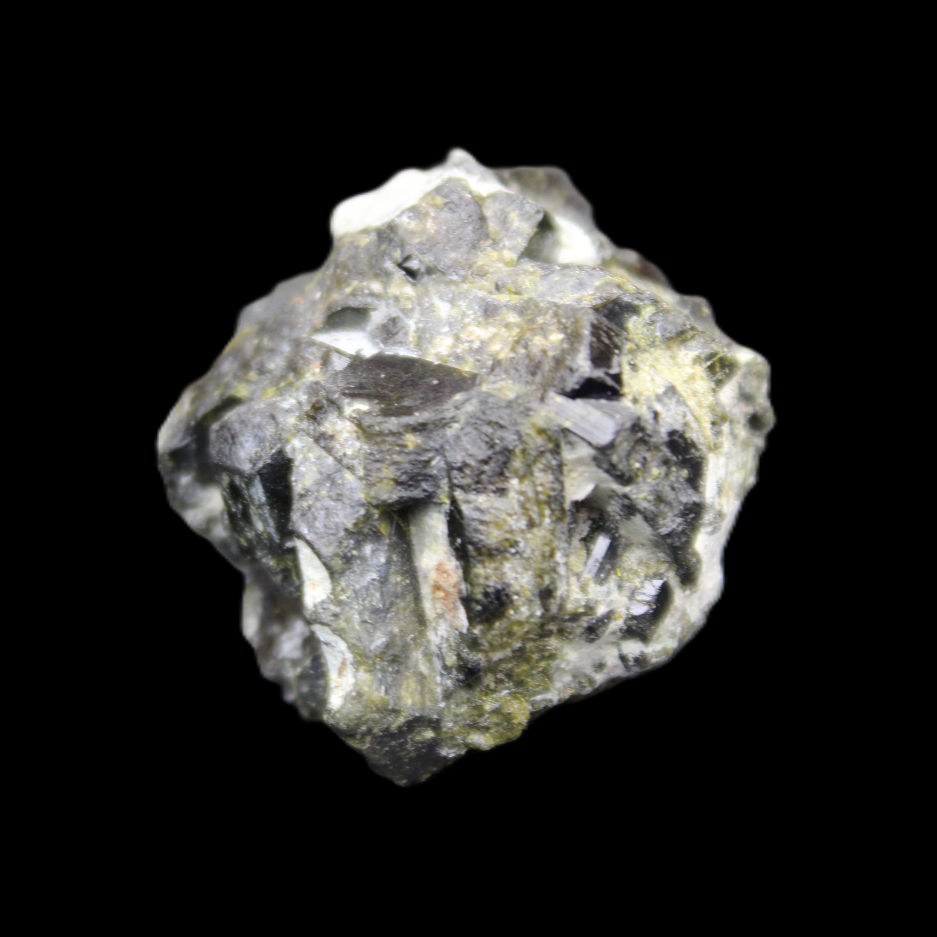 Epidote cluster specimen 36*32*29mm 40.9g in sunlight - Rocks and Things Store