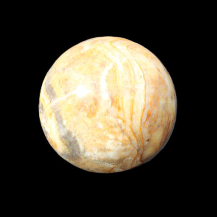 Bumblebee Calcite sphere 80g in sunlight - Rocks and Things Store