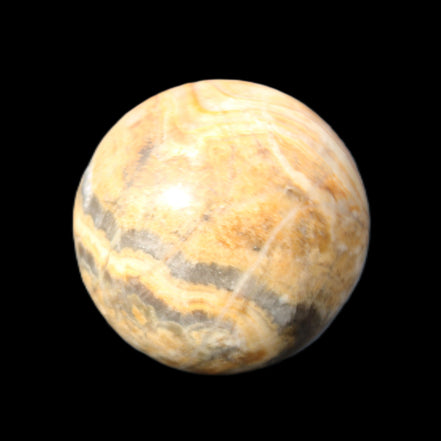 Bumblebee Calcite sphere 80g in sunlight - Rocks and Things Store