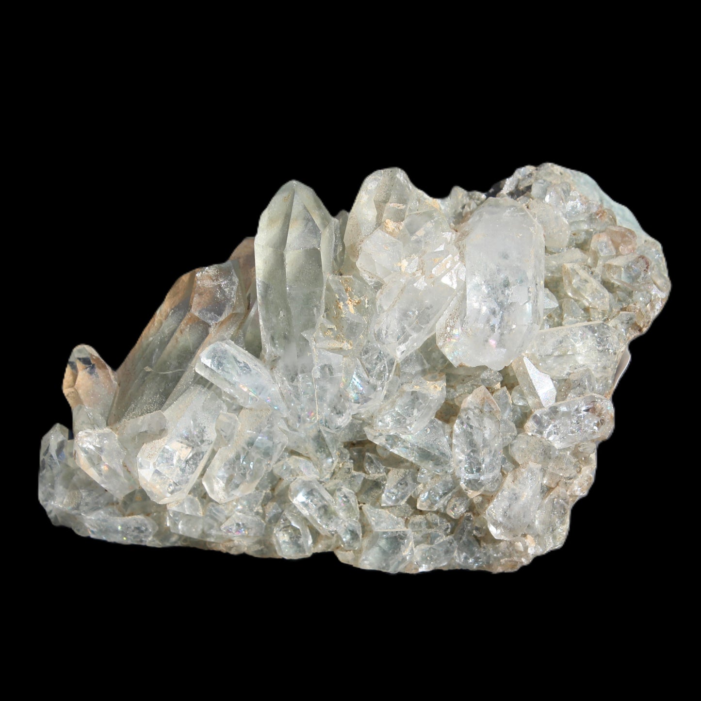 Clear Quartz double-terminated rainbows cluster 105g Rocks and Things