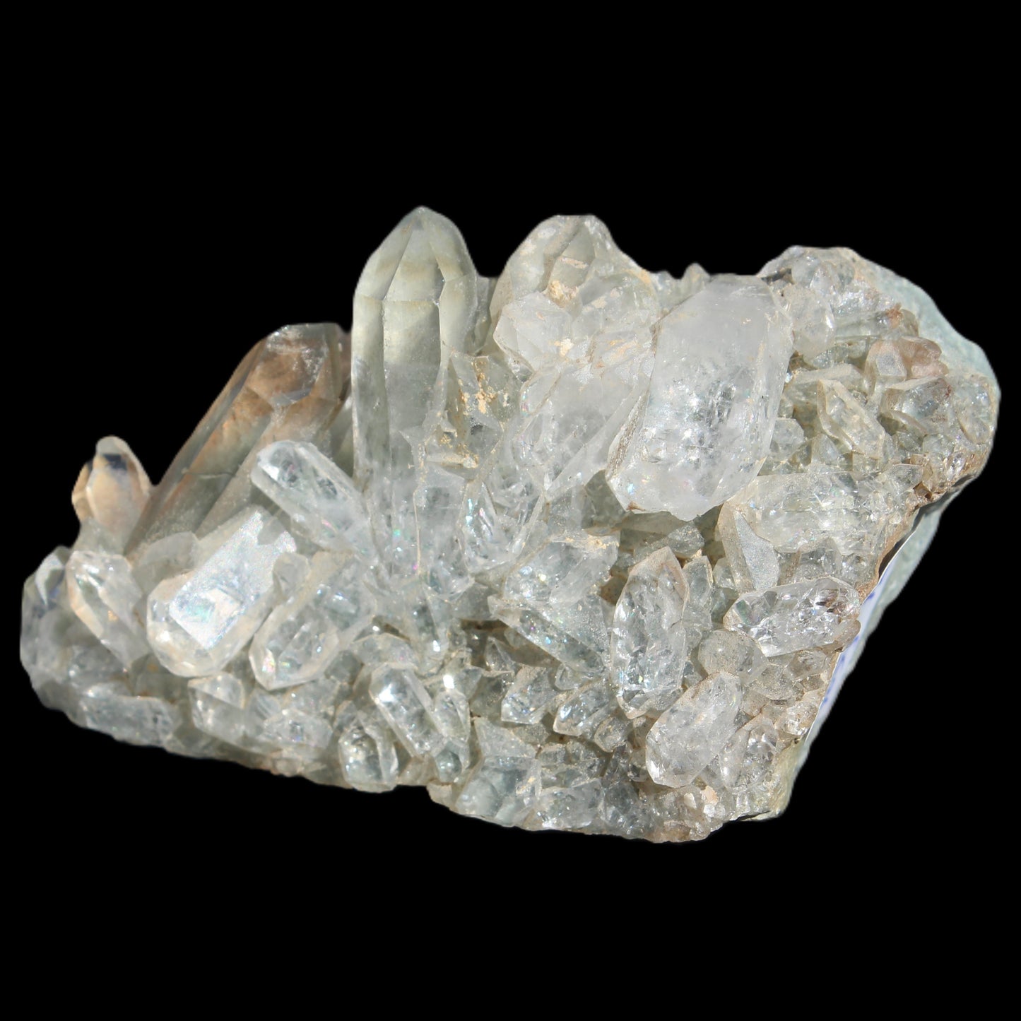 Clear Quartz double-terminated rainbows cluster 105g Rocks and Things