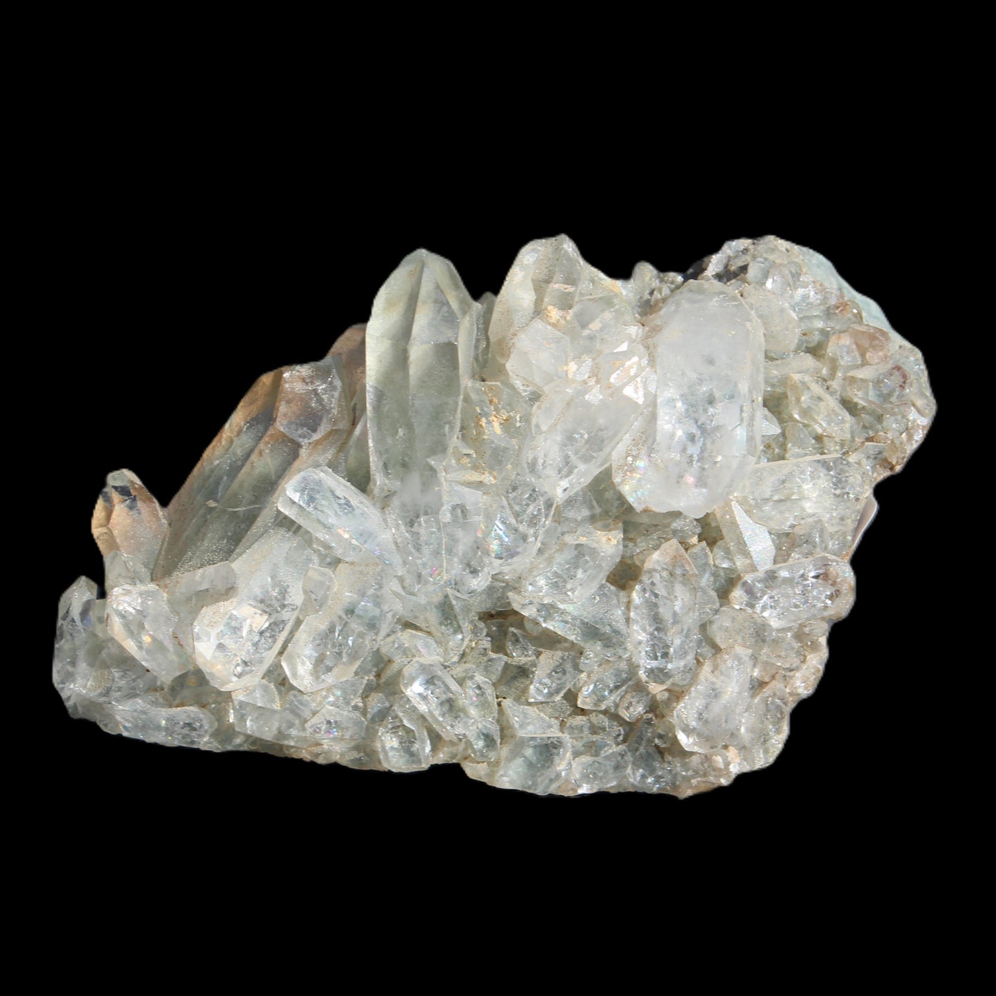 Clear Quartz double-terminated rainbows cluster 105g Rocks and Things