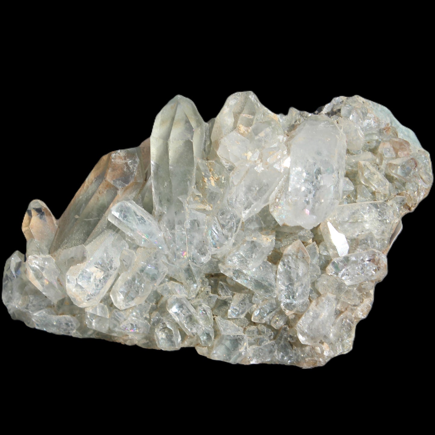 Clear Quartz double-terminated rainbows cluster 105g Rocks and Things