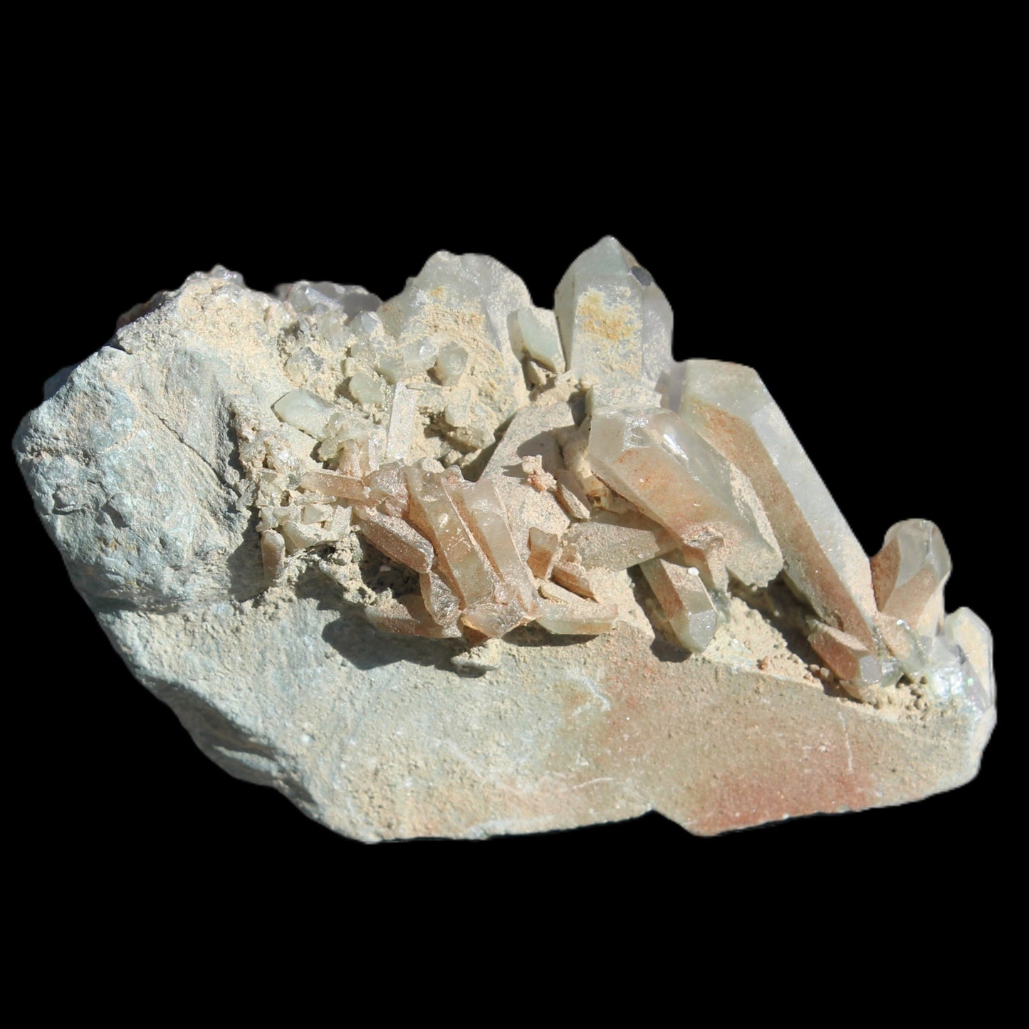 Clear Quartz double-terminated rainbows cluster 105g Rocks and Things