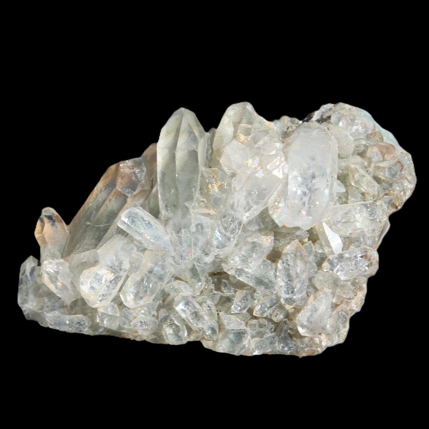 Clear Quartz double-terminated rainbows cluster 105g Rocks and Things