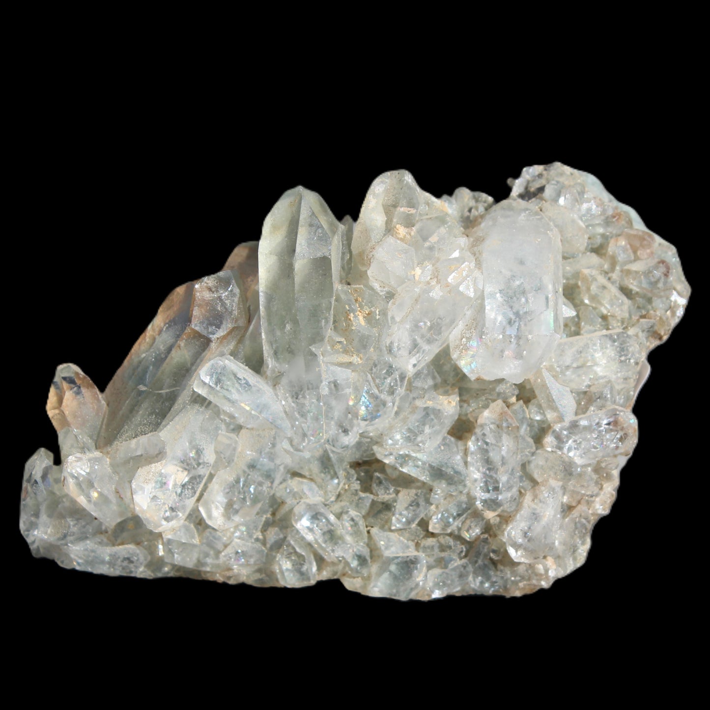 Clear Quartz double-terminated rainbows cluster 105g Rocks and Things