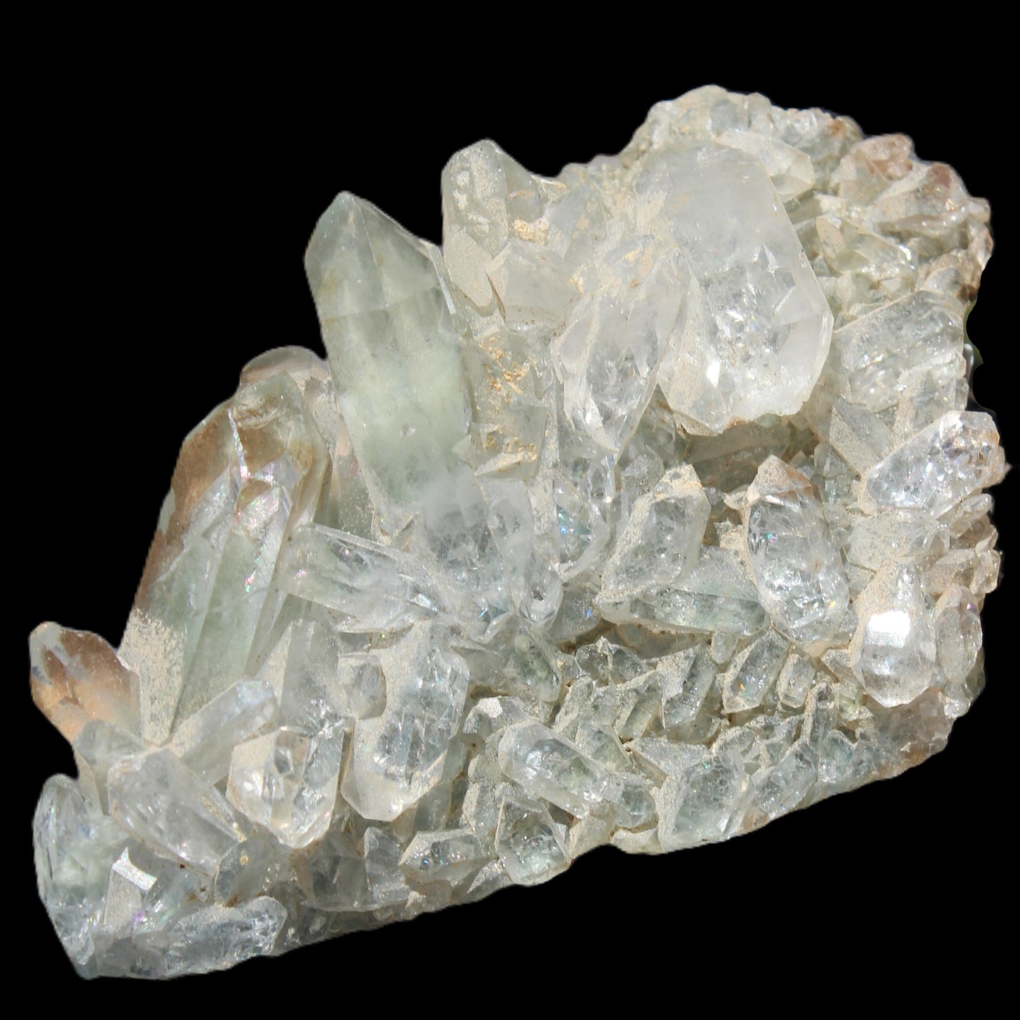 Clear Quartz double-terminated rainbows cluster 105g Rocks and Things