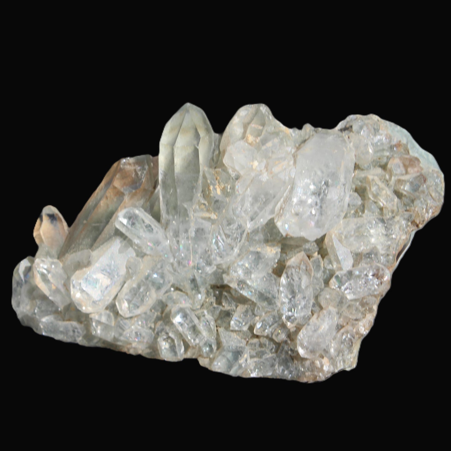 Clear Quartz double-terminated rainbows cluster 105g Rocks and Things