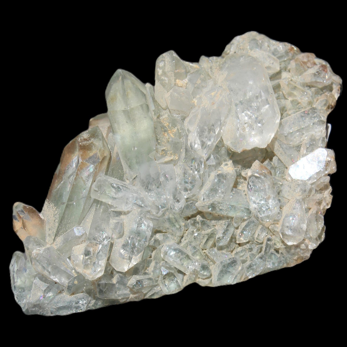 Clear Quartz double-terminated rainbows cluster 105g Rocks and Things
